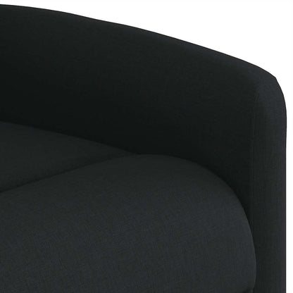 Fauteuil verstelbaar elektrisch stof zwart