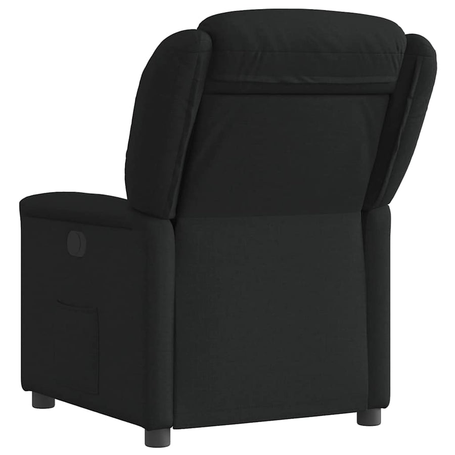 Fauteuil verstelbaar elektrisch stof zwart
