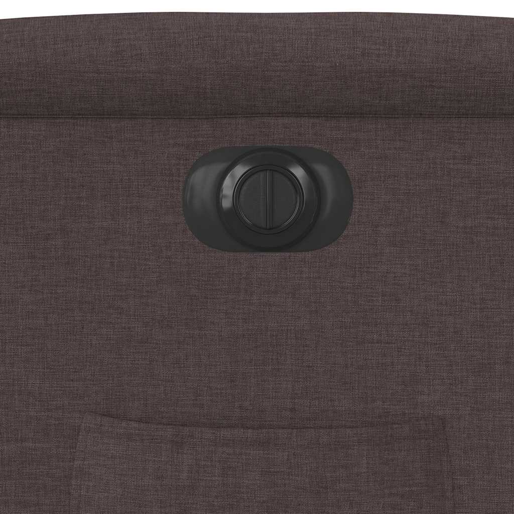 Fauteuil verstelbaar elektrisch stof donkerbruin