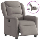 Fauteuil elektrisch verstelbaar stof taupe 78x95x100 cm