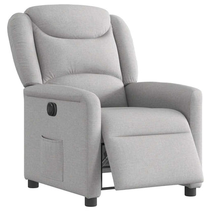 Fauteuil elektrisch verstelbaar stof wolk grijs
