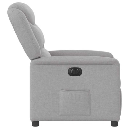 Fauteuil elektrisch verstelbaar stof wolk grijs