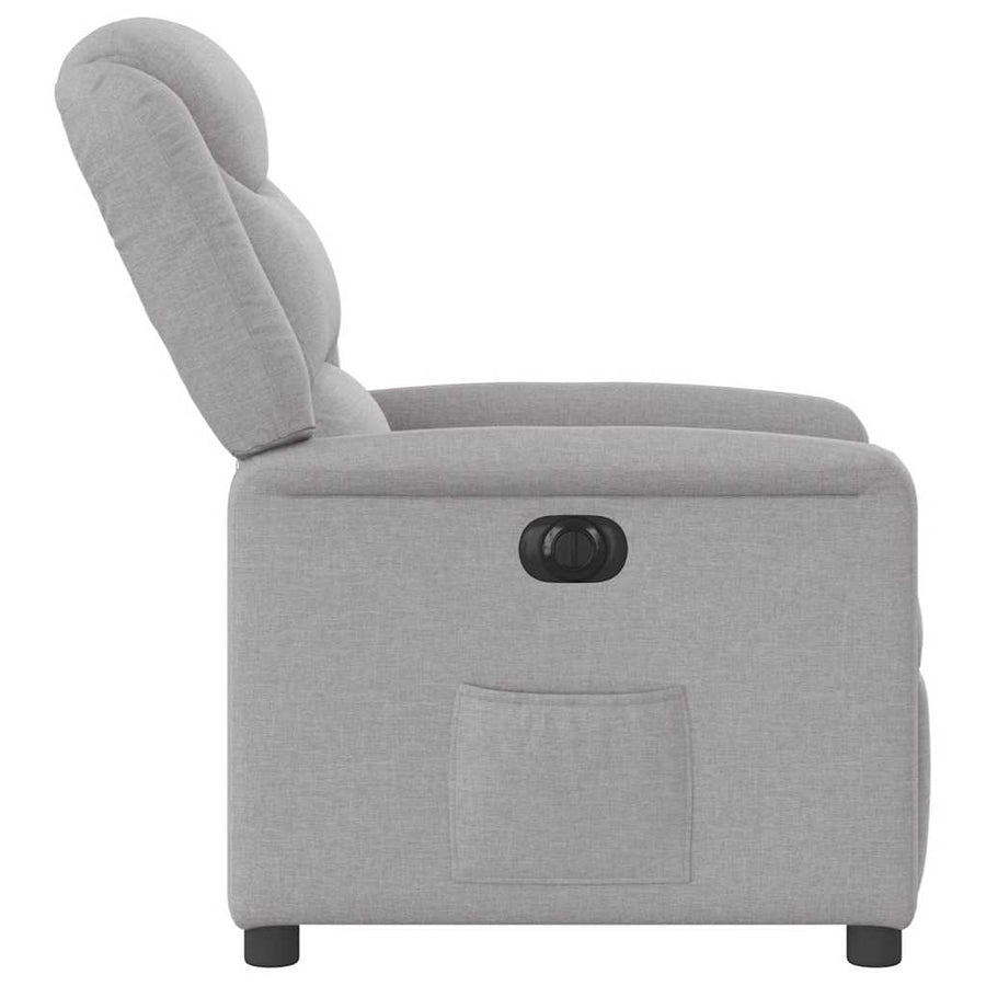 Fauteuil elektrisch verstelbaar stof wolk grijs
