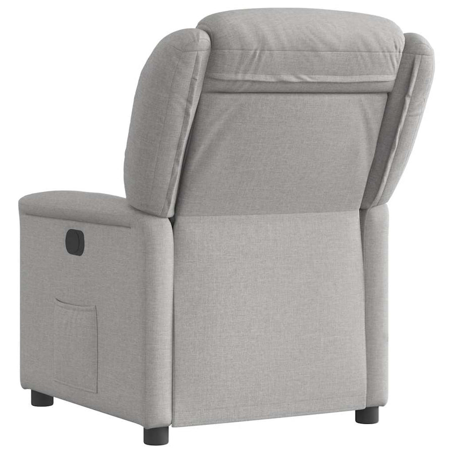Fauteuil elektrisch verstelbaar stof wolk grijs
