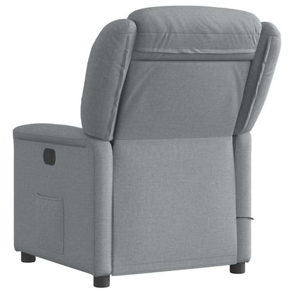 Massagestoel elektrisch verstelbaar stof lichtgrijs