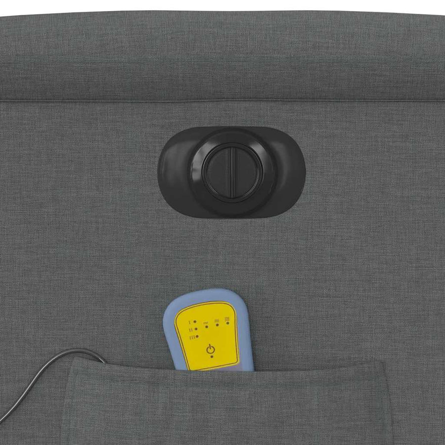 Massagestoel elektrisch verstelbaar stof donkergrijs