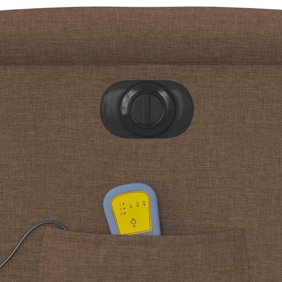 Massagestoel elektrisch verstelbaar stof bruin