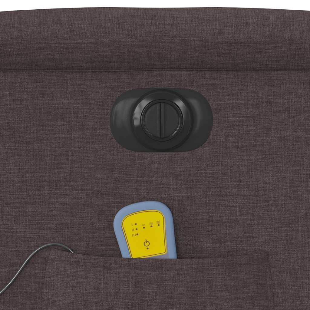 Massagestoel elektrisch verstelbaar stof donkerbruin
