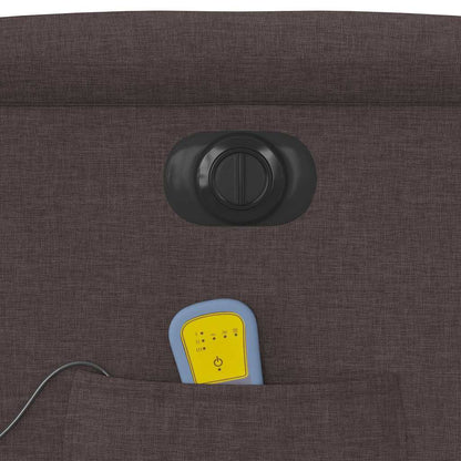 Massagestoel elektrisch verstelbaar stof donkerbruin