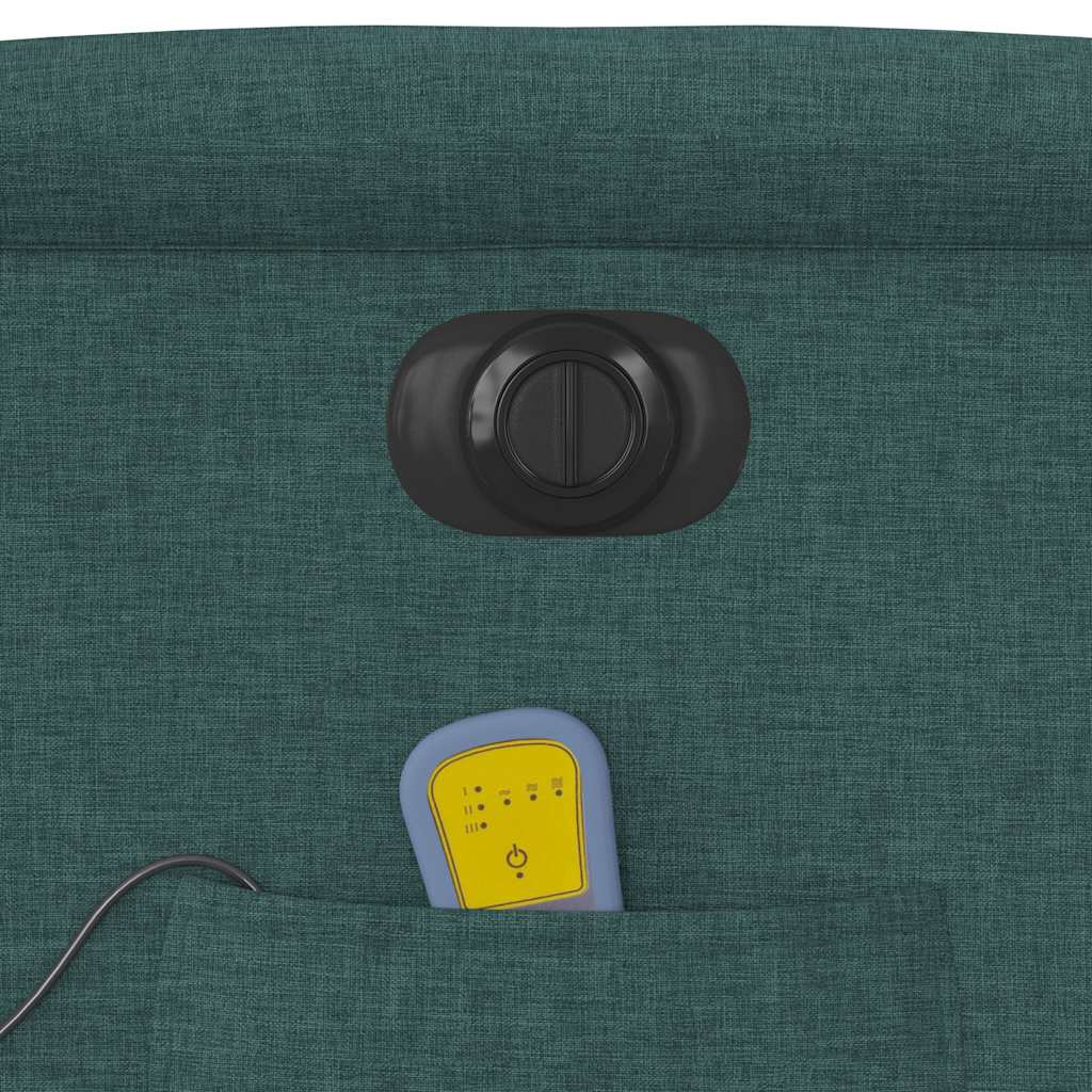 Massagestoel elektrisch verstelbaar stof donkergroen