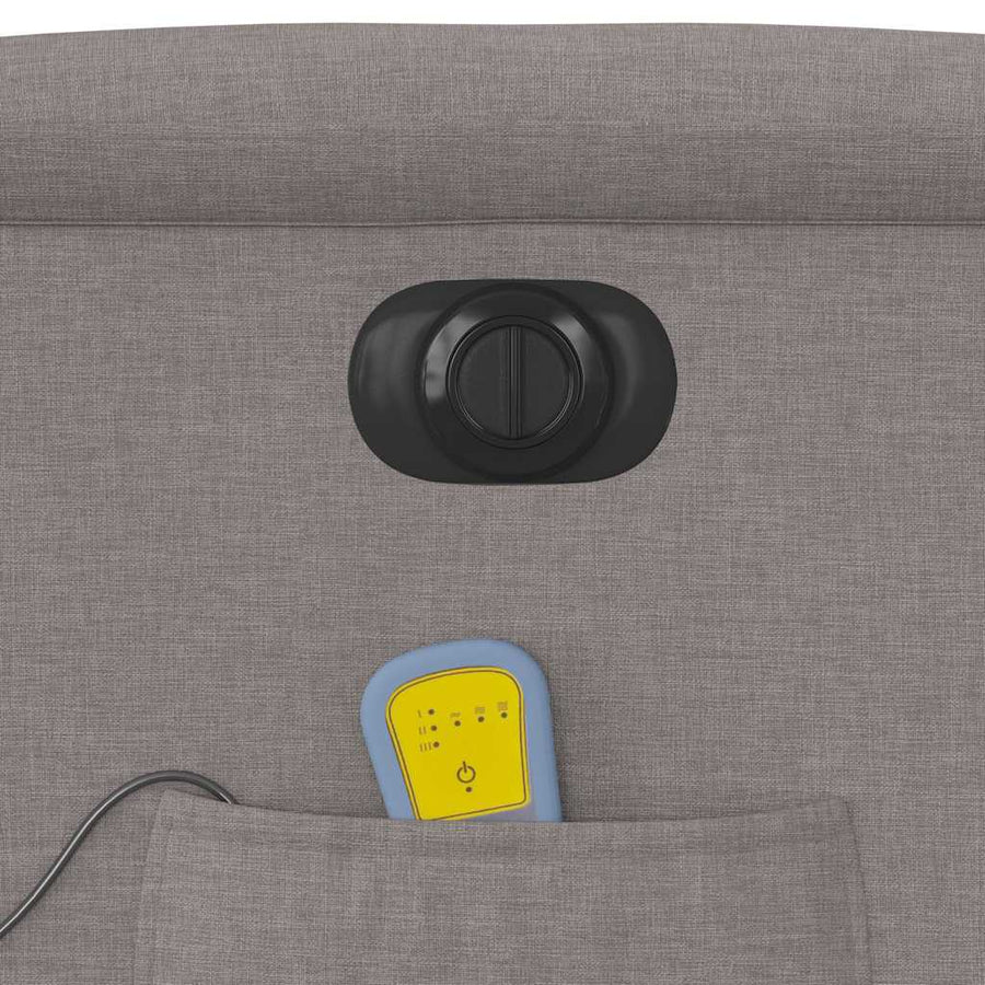 Massagestoel elektrisch verstelbaar stof taupe