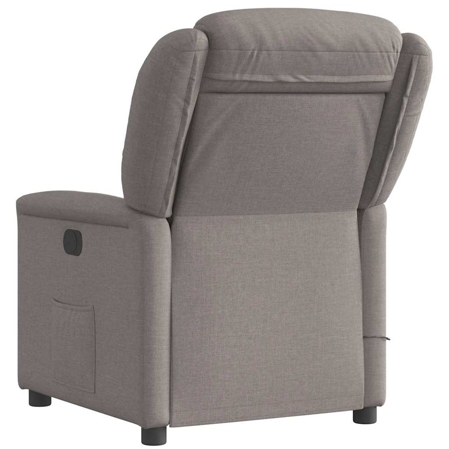 Massagestoel elektrisch verstelbaar stof taupe
