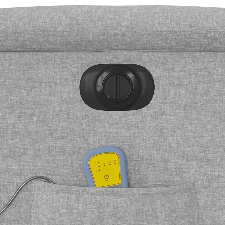 Massagestoel elektrisch verstelbaar stof wolk grijs