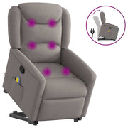 Adjustable stand-up massage chair, fabric, taupe