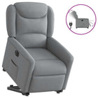Electric Recliner Chair, Fabric Light Grey