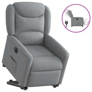 Electric Recliner Chair, Fabric Light Grey