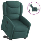 Electric recliner fabric dark green