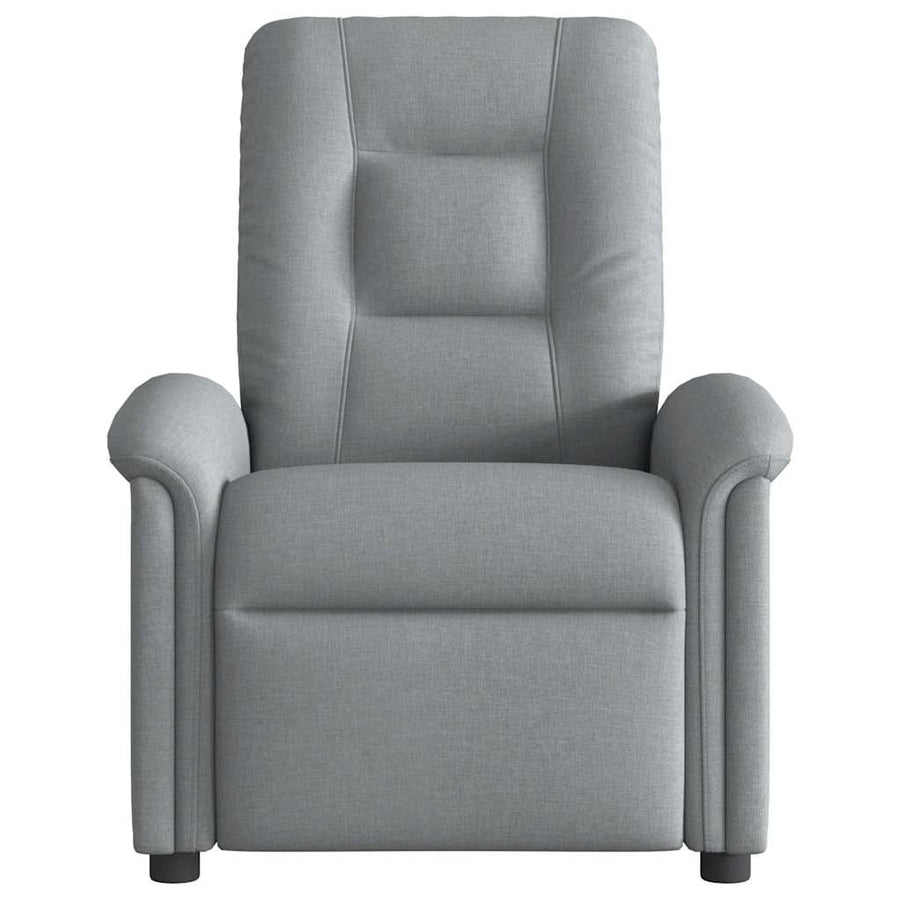 Fauteuil elektrisch verstelbaar stof lichtgrijs