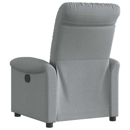 Fauteuil elektrisch verstelbaar stof lichtgrijs