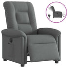 Armchair electric adjustable fabric dark gray