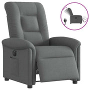 Fauteuil elektrisch verstelbaar stof donkergrijs 77x91.5x96 cm