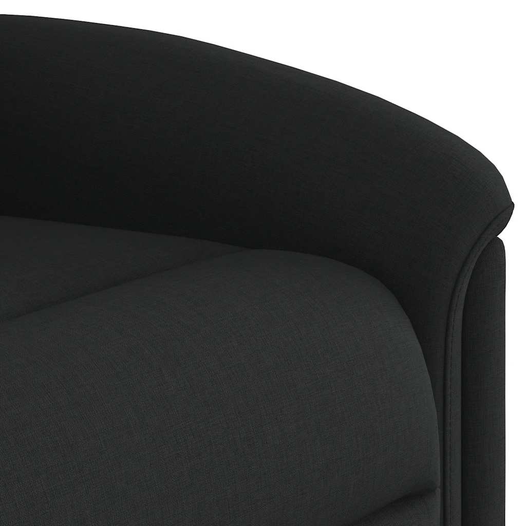Fauteuil verstelbaar elektrisch stof zwart