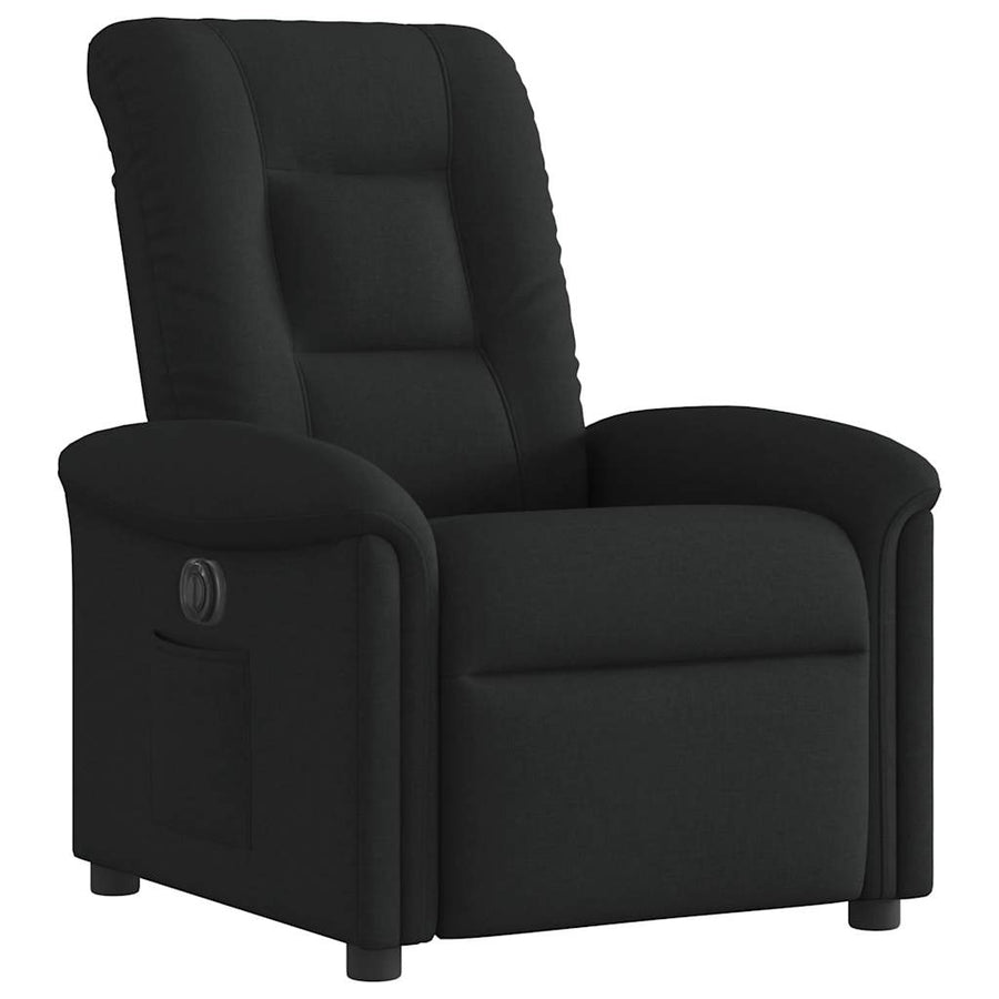 Fauteuil verstelbaar elektrisch stof zwart