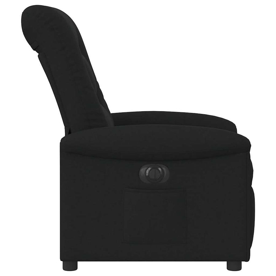 Fauteuil verstelbaar elektrisch stof zwart