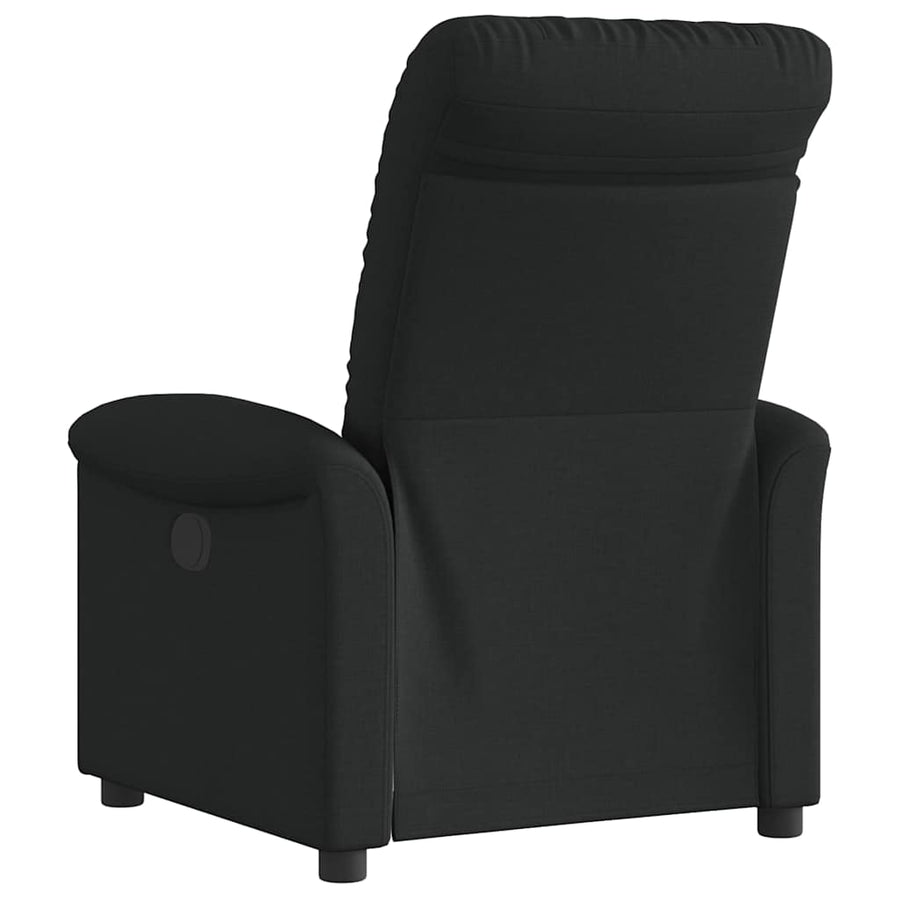 Fauteuil verstelbaar elektrisch stof zwart