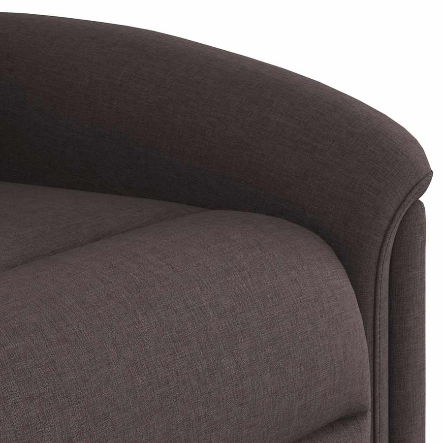 Fauteuil verstelbaar elektrisch stof donkerbruin