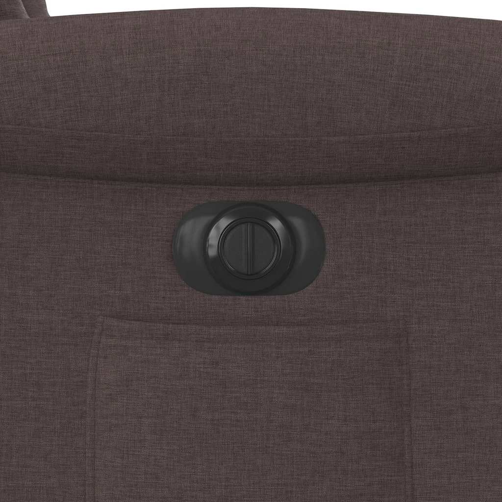 Fauteuil verstelbaar elektrisch stof donkerbruin