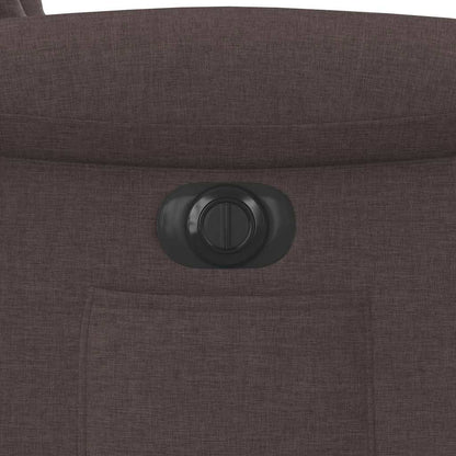 Fauteuil verstelbaar elektrisch stof donkerbruin