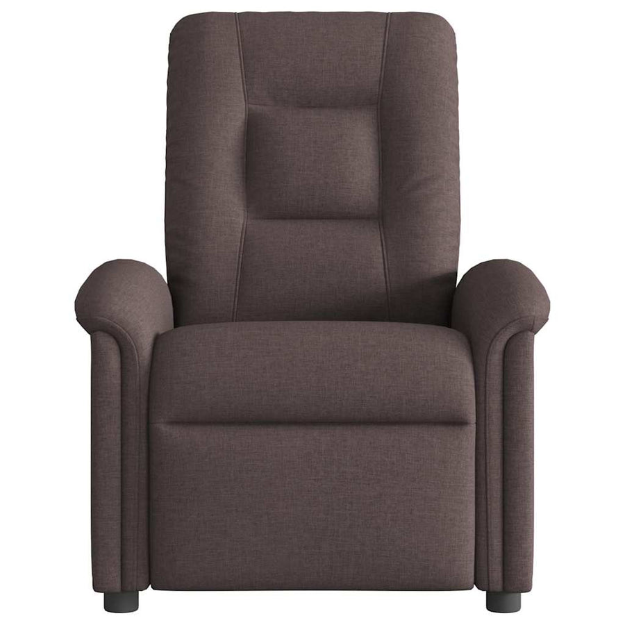 Fauteuil verstelbaar elektrisch stof donkerbruin