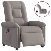 Fauteuil elektrisch verstelbaar stof taupe
