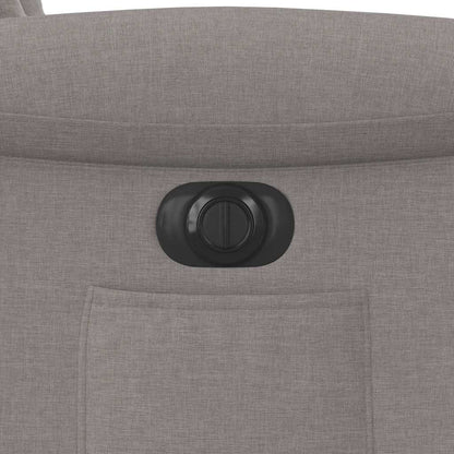 Fauteuil verstelbaar elektrisch stof taupe