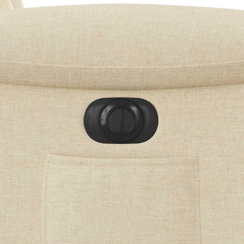 Fauteuil verstelbaar elektrisch stof crèmekleurig