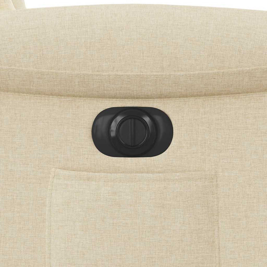 Fauteuil verstelbaar elektrisch stof crèmekleurig
