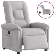 Fauteuil elektrisch verstelbaar stof grijs 77x91.5x96 cm