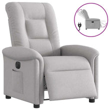 Fauteuil elektrisch verstelbaar stof wolk grijs