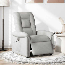 Fauteuil elektrisch verstelbaar stof wolk grijs
