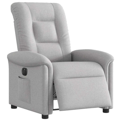 Fauteuil elektrisch verstelbaar stof wolk grijs