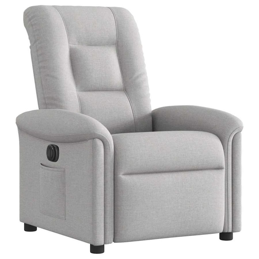 Fauteuil elektrisch verstelbaar stof wolk grijs