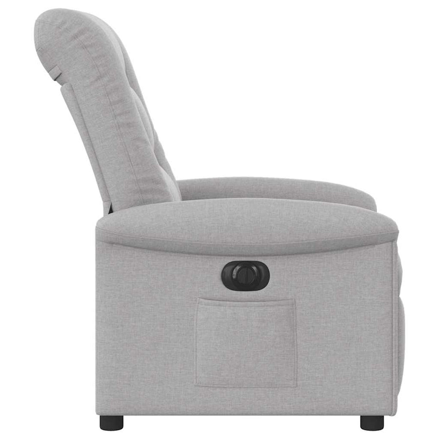 Fauteuil elektrisch verstelbaar stof wolk grijs