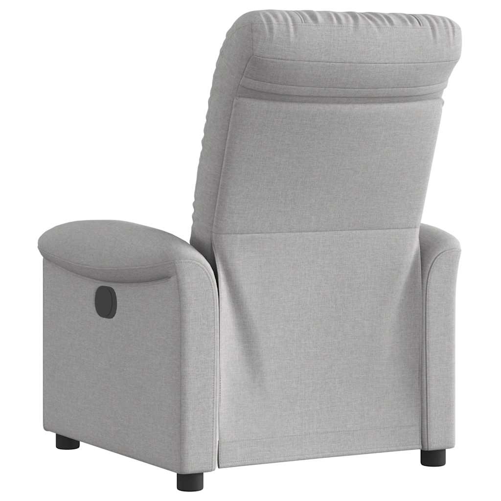 Fauteuil elektrisch verstelbaar stof wolk grijs
