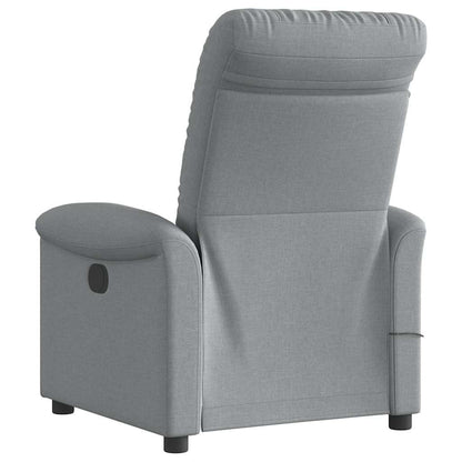 Massagestoel elektrisch verstelbaar stof lichtgrijs