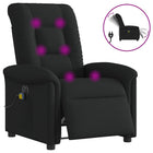Elektrische massagestoel stof zwart