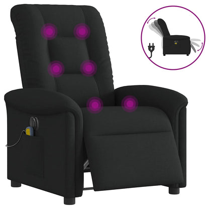 Massagestoel elektrisch verstelbaar stof zwart