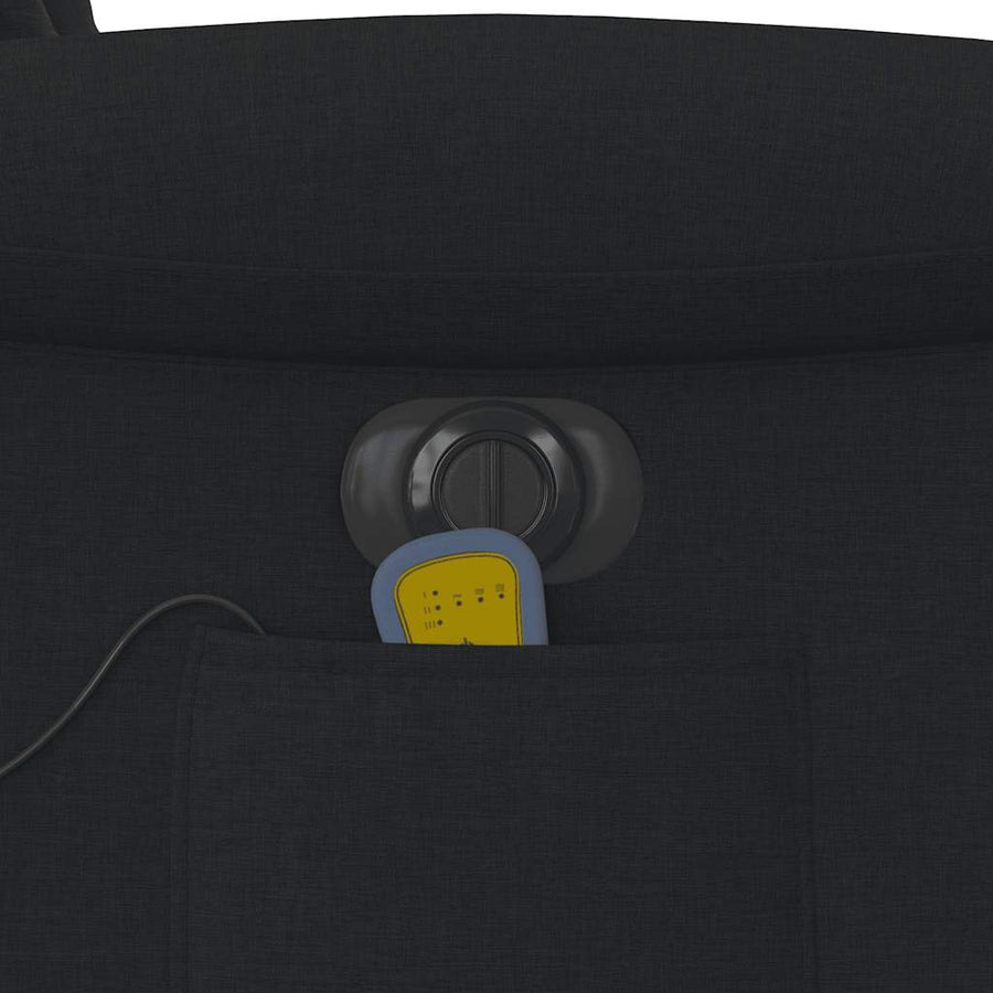 Massagestoel elektrisch verstelbaar stof zwart