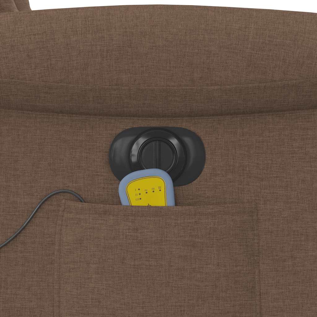 Massagestoel elektrisch verstelbaar stof bruin