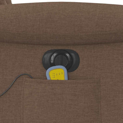 Massagestoel elektrisch verstelbaar stof bruin